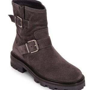 Jimmy Choo Youth II Grey Suede Biker Boot- NEVER WORN